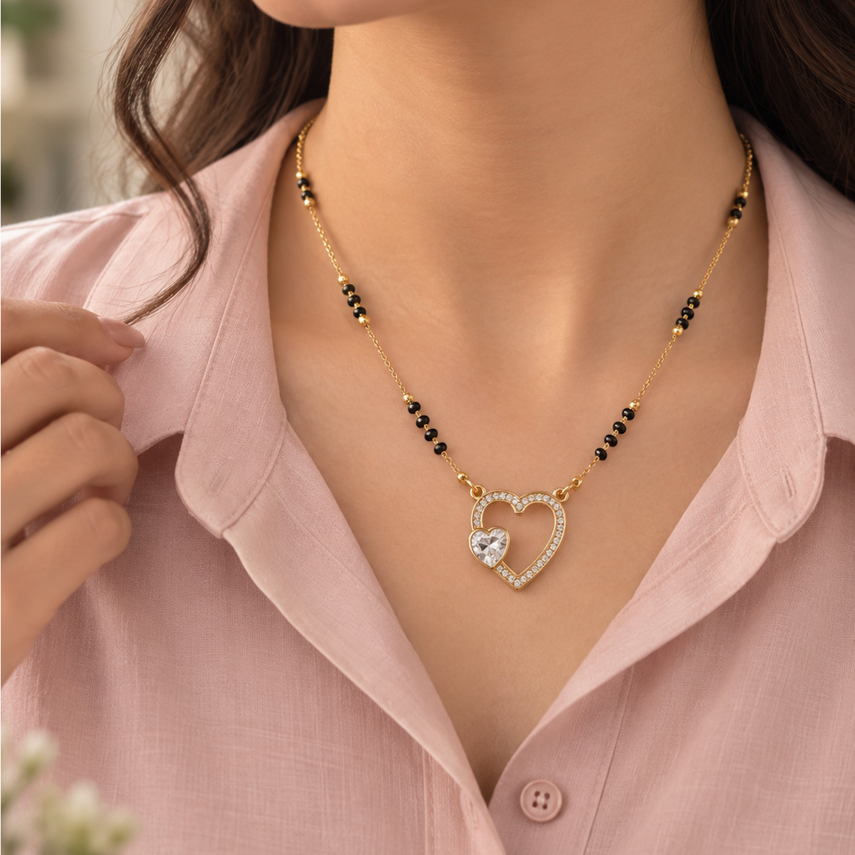 Hiya Open-Heart Mangalsutra