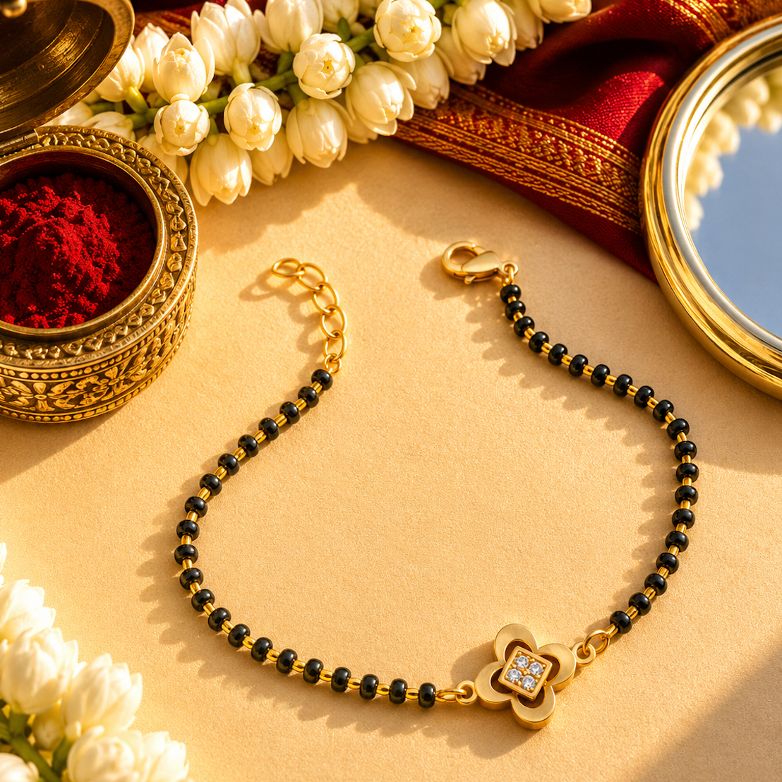 Neha Clover Mangalsutra Bracelet
