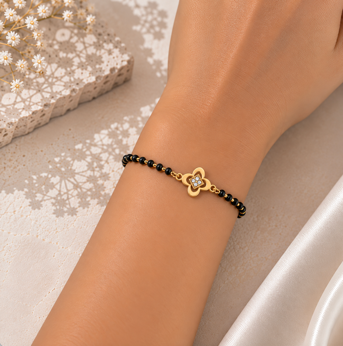 Neha Clover Mangalsutra Bracelet