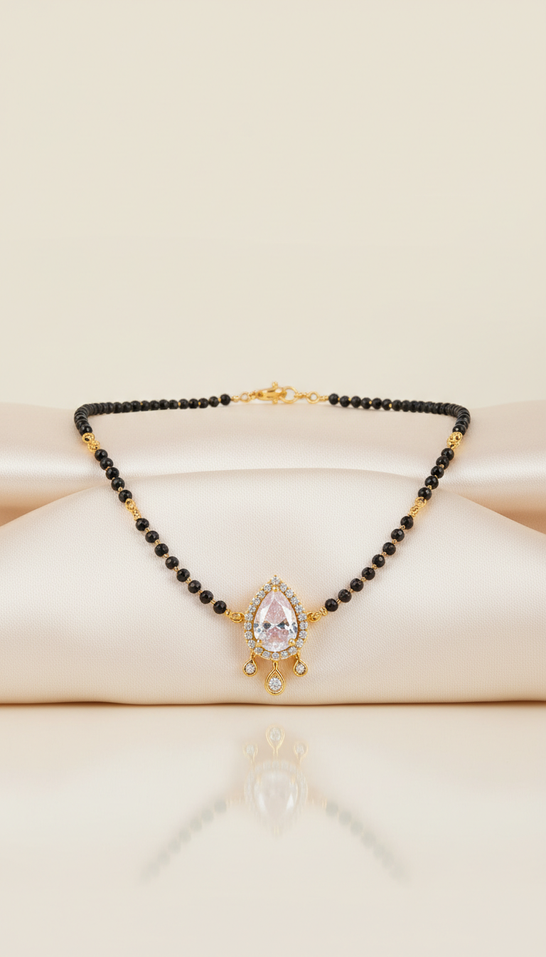 Diamond Pendant Mangalsutra Necklace