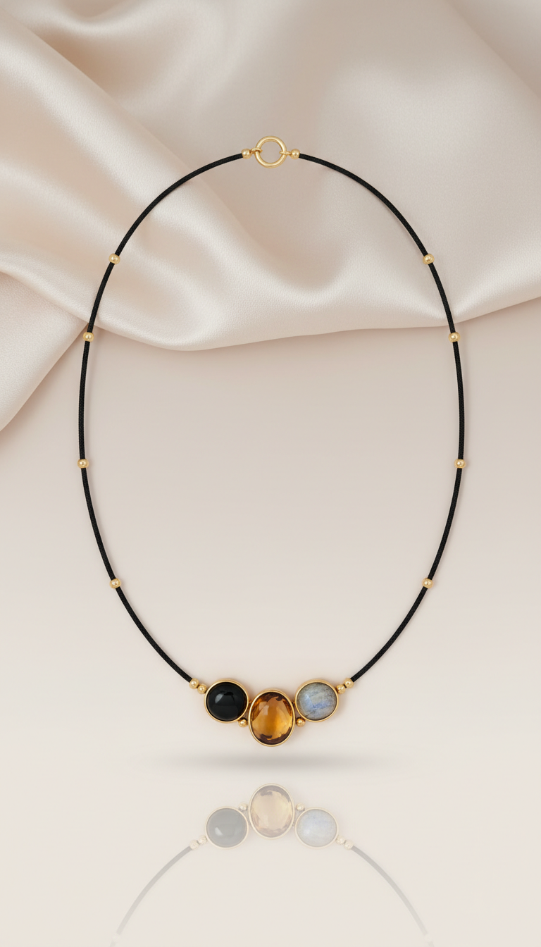 Minimal Mangalsutra with Colored Stones