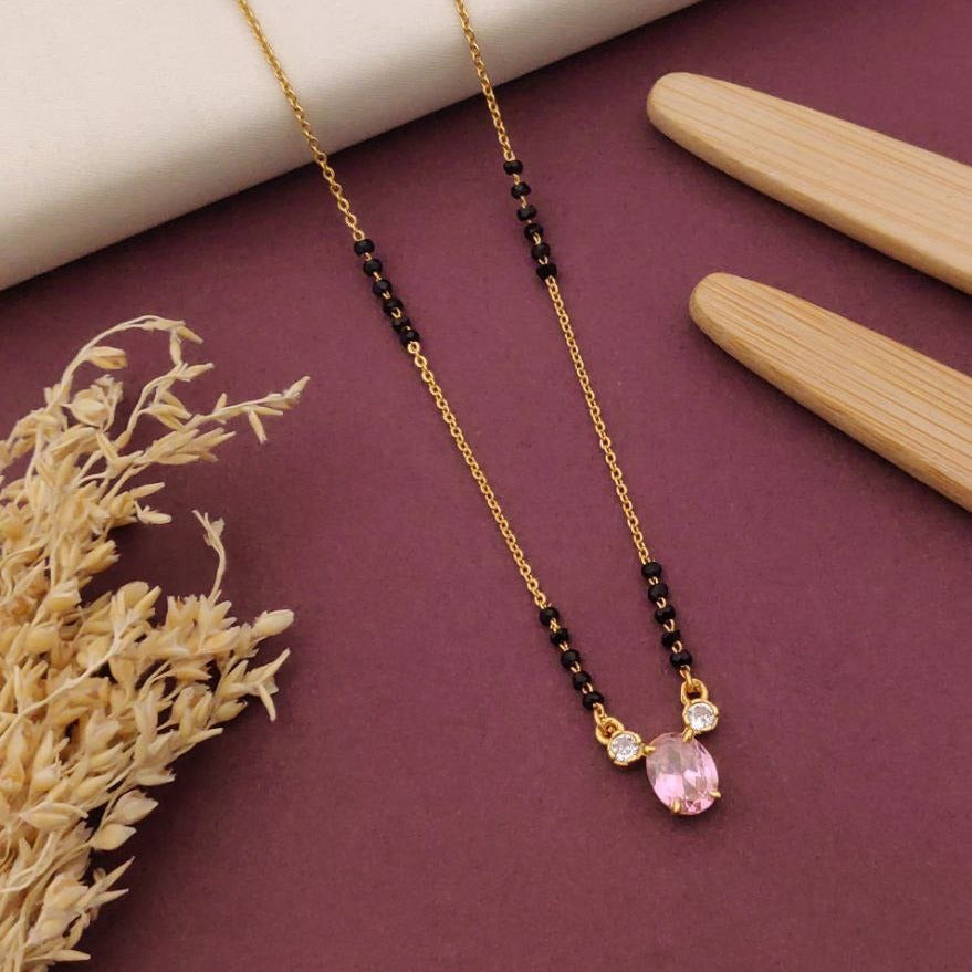 Gulabi Stone Mangalsutra